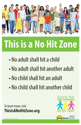 This is a No Hit Zone Poster ENGLISH (#3006-E)